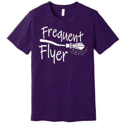 Frequent Flyer Witches Broom Halloween Premium T-Shirt