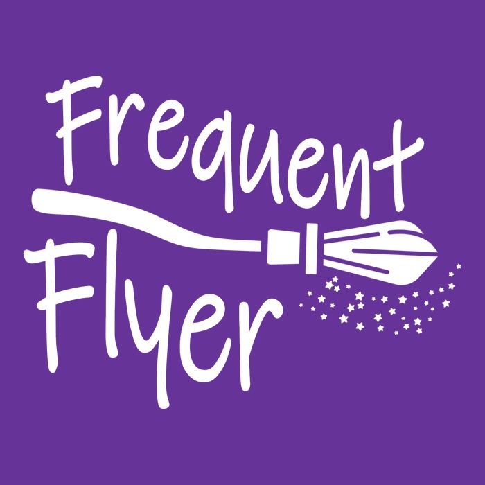 Frequent Flyer Witches Broom Halloween Visor
