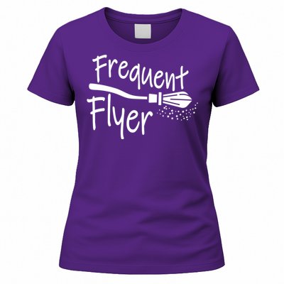 Frequent Flyer Witches Broom Halloween Women's T-Shirt