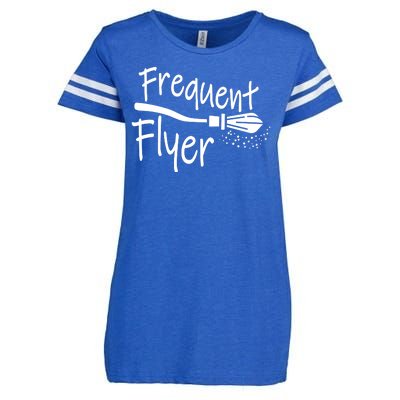 Frequent Flyer Witches Broom Halloween Enza Ladies Jersey Football T-Shirt