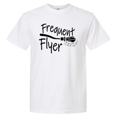 Frequent Flyer Witches Broom Halloween Garment-Dyed Heavyweight T-Shirt