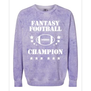 Fantasy Football Winner Champion Cool Gift Colorblast Crewneck Sweatshirt