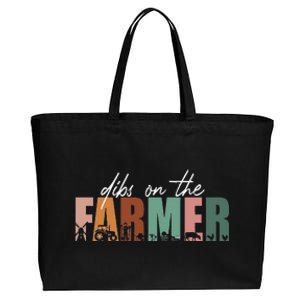 Funny Farmer Wife Dibs On The Farmer Cotton Canvas Jumbo Tote