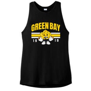 Funny Fan Women Green Bay Wisconsin Cheese Head Gift Ladies PosiCharge Tri-Blend Wicking Tank