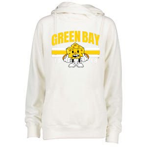 Funny Fan Women Green Bay Wisconsin Cheese Head Gift Womens Funnel Neck Pullover Hood