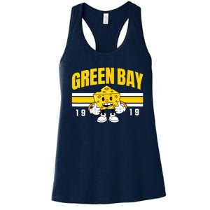 Funny Fan Women Green Bay Wisconsin Cheese Head Gift Women's Racerback Tank