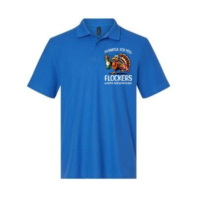 Funny Friendsgiving Women Turkey Friendsgiving Softstyle Adult Sport Polo