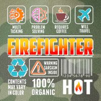 Funny Firefighter Warning Label Legacy Tie Dye Trucker Hat