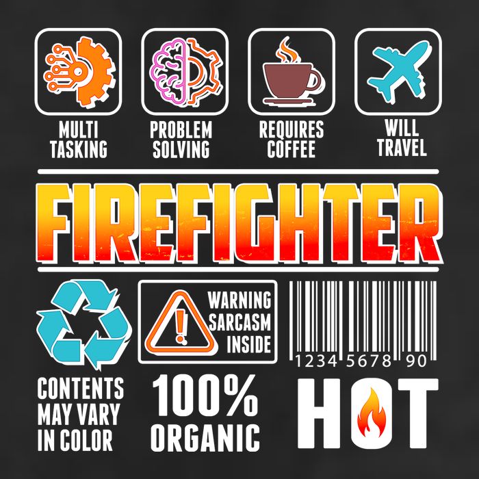 Funny Firefighter Warning Label Cool Comfort Performance Bucket Hat