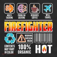Funny Firefighter Warning Label 11oz C Handle Ceramic Mug