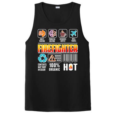 Funny Firefighter Warning Label PosiCharge Competitor Tank