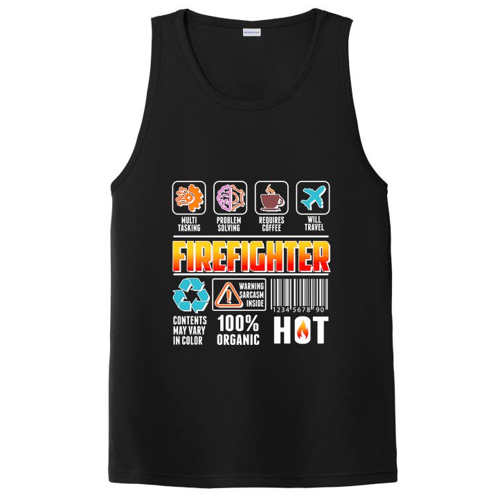 Funny Firefighter Warning Label PosiCharge Competitor Tank