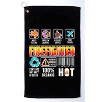 Funny Firefighter Warning Label Golf Towel
