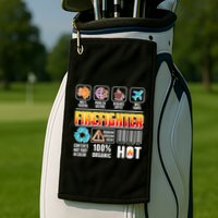 Funny Firefighter Warning Label Golf Towel