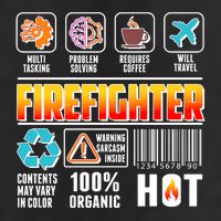 Funny Firefighter Warning Label Golf Towel