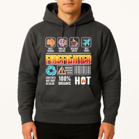 Funny Firefighter Warning Label Hoodie