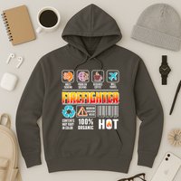 Funny Firefighter Warning Label Hoodie