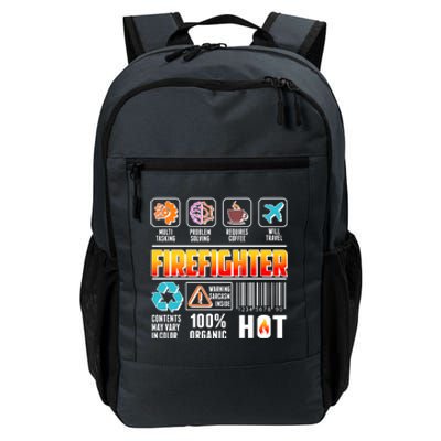 Funny Firefighter Warning Label Daily Commute Backpack