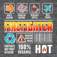 Funny Firefighter Warning Label Baby Bodysuit