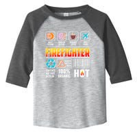 Funny Firefighter Warning Label Toddler Fine Jersey T-Shirt