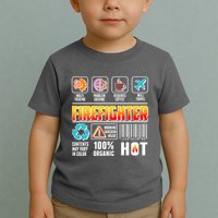 Funny Firefighter Warning Label Toddler T-Shirt