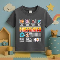 Funny Firefighter Warning Label Toddler T-Shirt