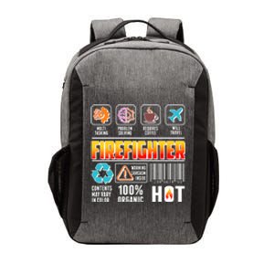 Funny Firefighter Warning Label Vector Backpack