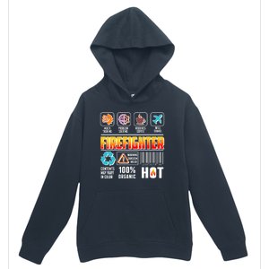 Funny Firefighter Warning Label Urban Pullover Hoodie