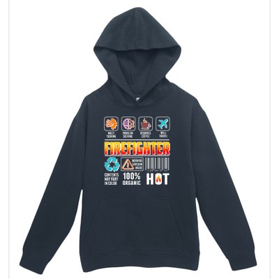 Funny Firefighter Warning Label Urban Pullover Hoodie