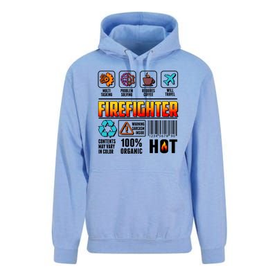 Funny Firefighter Warning Label Unisex Surf Hoodie