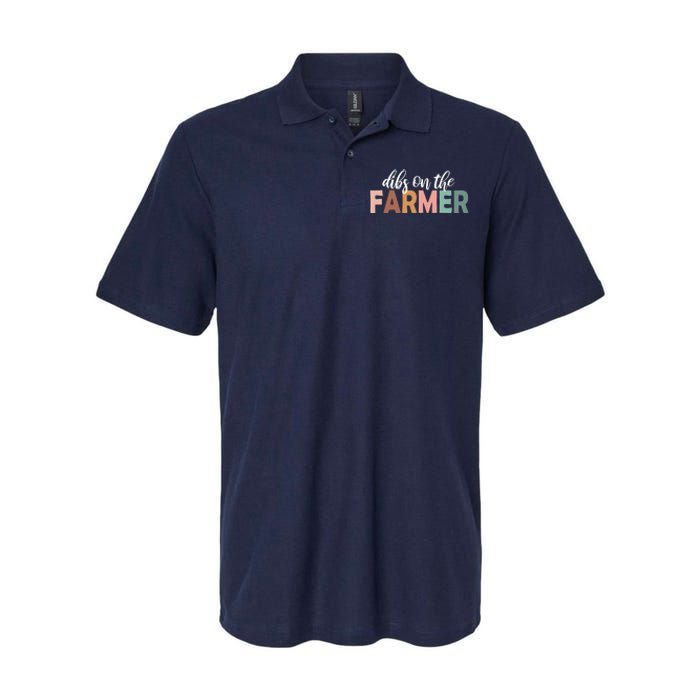 Funny Farmer Wife Dibs On The Farmer Farm Wife Farmers Softstyle Adult Sport Polo