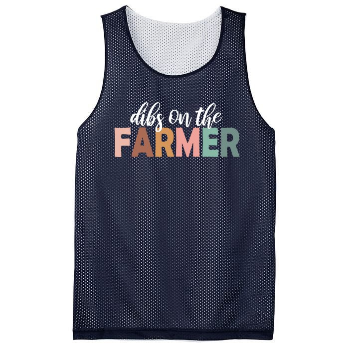 Funny Farmer Wife Dibs On The Farmer Farm Wife Farmers Mesh Reversible Basketball Jersey Tank