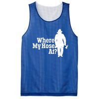 Fire Fighter Where My Hose At? Gift Mesh Reversible Basketball Jersey Tank