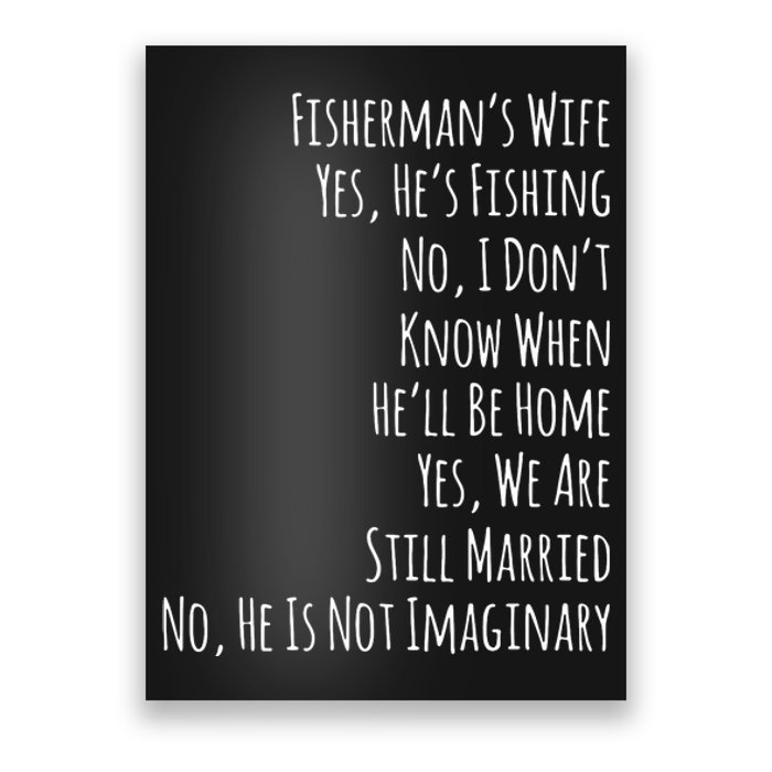 Fishing Fishermans Wife Poster