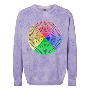 Funny Feelings Wheel Emotion Chart Mental Health Therapy Chart Gift Colorblast Crewneck Sweatshirt