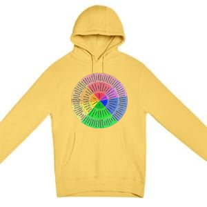 Funny Feelings Wheel Emotion Chart Mental Health Therapy Chart Gift Premium Pullover Hoodie