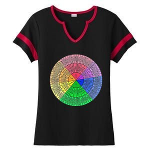 Funny Feelings Wheel Emotion Chart Mental Health Therapy Chart Gift Ladies Halftime Notch Neck Tee