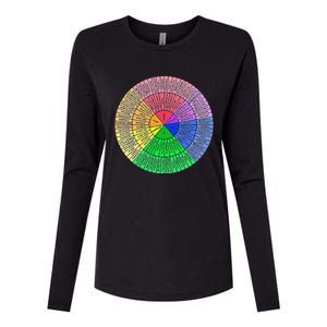 Funny Feelings Wheel Emotion Chart Mental Health Therapy Chart Gift Womens Cotton Relaxed Long Sleeve T-Shirt