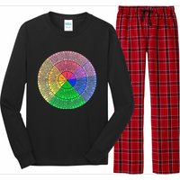 Funny Feelings Wheel Emotion Chart Mental Health Therapy Chart Gift Long Sleeve Pajama Set