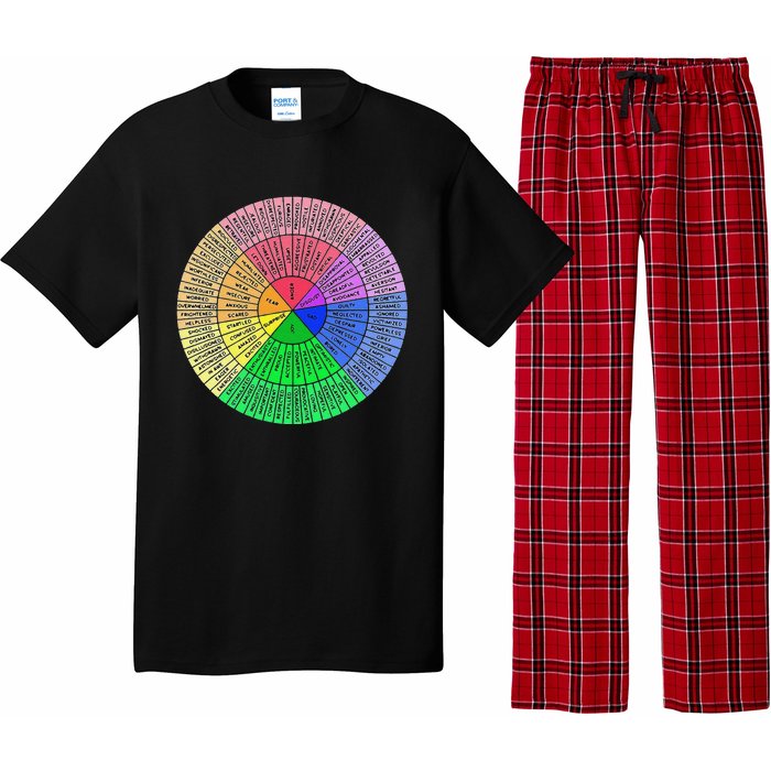 Funny Feelings Wheel Emotion Chart Mental Health Therapy Chart Gift Pajama Set