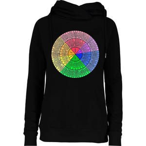 Funny Feelings Wheel Emotion Chart Mental Health Therapy Chart Gift Womens Funnel Neck Pullover Hood