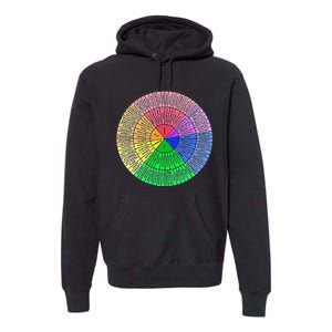 Funny Feelings Wheel Emotion Chart Mental Health Therapy Chart Gift Premium Hoodie