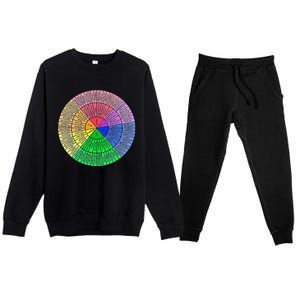 Funny Feelings Wheel Emotion Chart Mental Health Therapy Chart Gift Premium Crewneck Sweatsuit Set