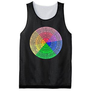 Funny Feelings Wheel Emotion Chart Mental Health Therapy Chart Gift Mesh Reversible Basketball Jersey Tank