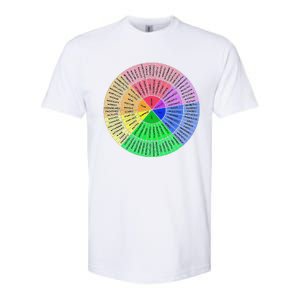 Funny Feelings Wheel Emotion Chart Mental Health Therapy Chart Gift Softstyle CVC T-Shirt