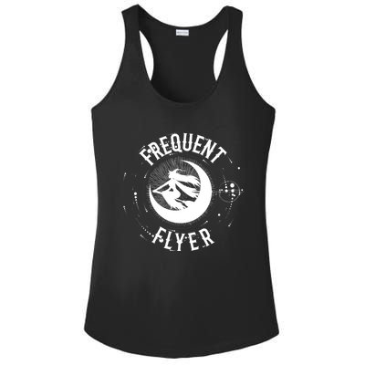 Frequent Flyer Witch Pagan Wicca Gift Ladies PosiCharge Competitor Racerback Tank