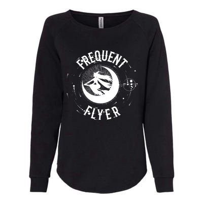 Frequent Flyer Witch Pagan Wicca Gift Womens California Wash Sweatshirt