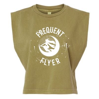 Frequent Flyer Witch Pagan Wicca Gift Garment-Dyed Women's Muscle Tee