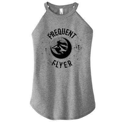 Frequent Flyer Witch Pagan Wicca Gift Women’s Perfect Tri Rocker Tank