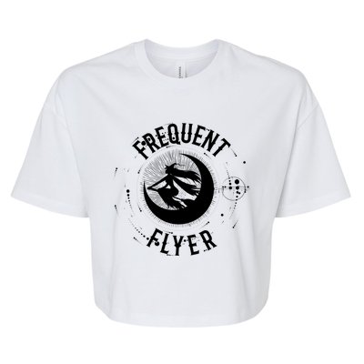 Frequent Flyer Witch Pagan Wicca Gift Bella+Canvas Jersey Crop Tee